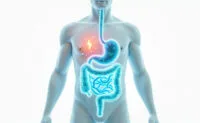 3D medical illustration of probiotics repairing the gut lining with visual elements of gut-brain connection, immune support, and histamine balance.