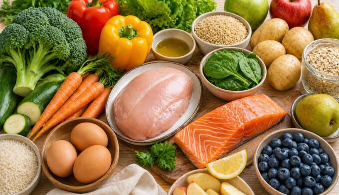 low histamine food list with fresh vegetables fruits and proteins safe for histamine intolerance