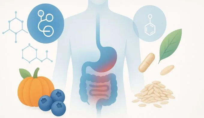 Illustration showing how DAO enzyme breaks down histamine molecules in the digestive system illustrating dao deficiency