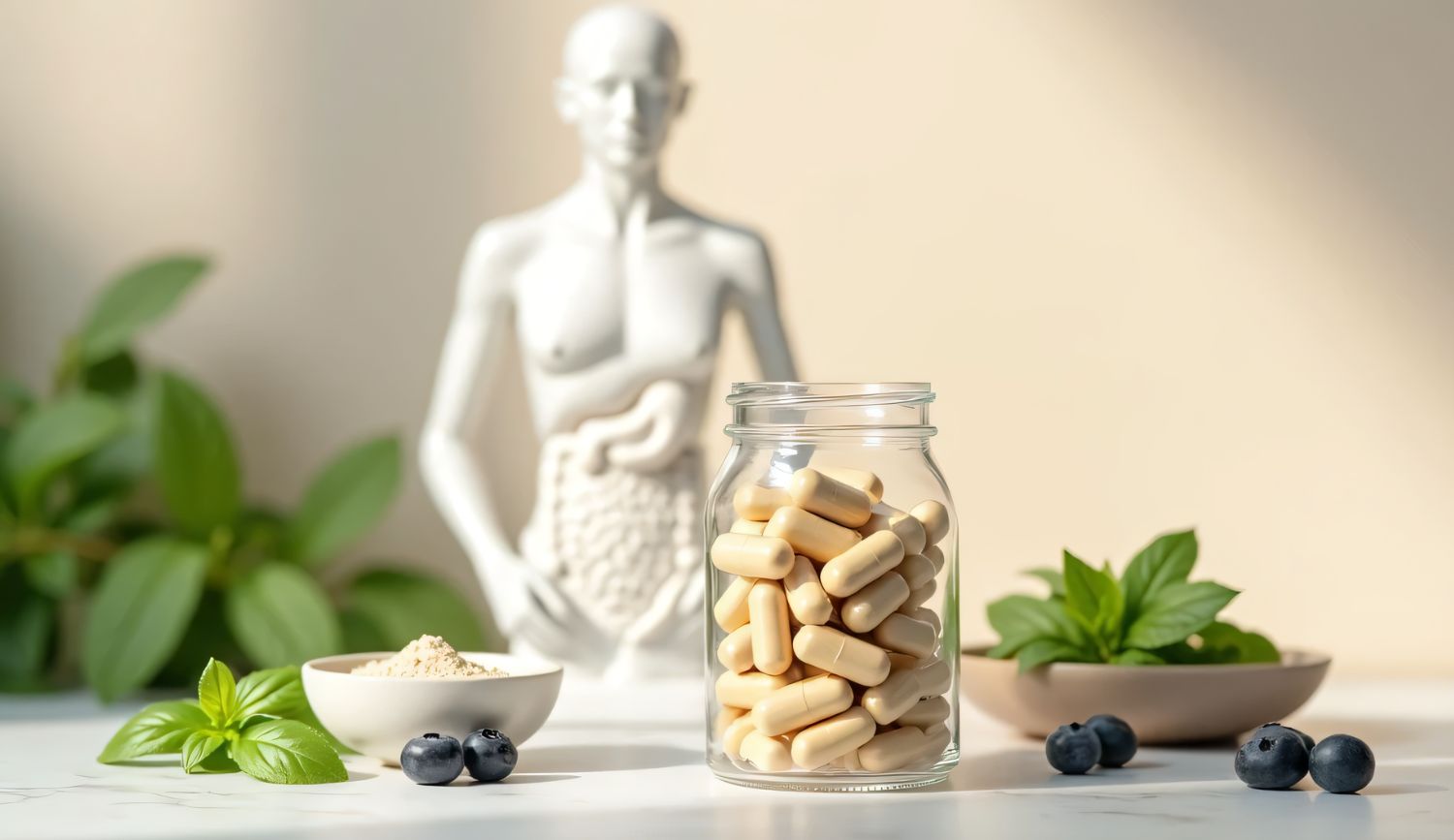 Low histamine probiotics capsules with natural ingredients for gut health and histamine intolerance