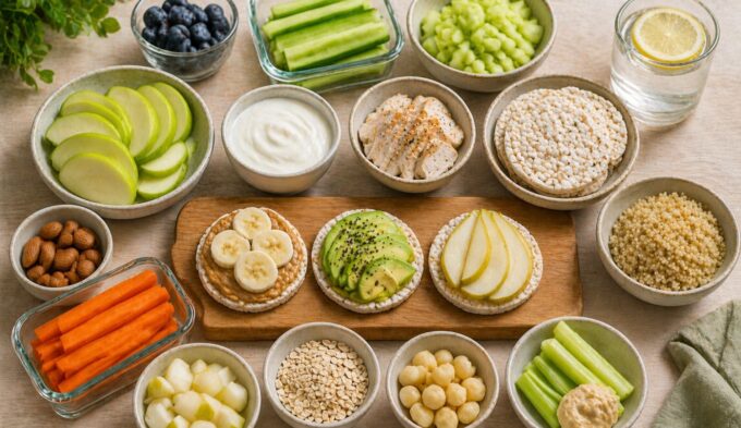 low histamine snacks showing safe options fresh foods and simple snack combinations for histamine intolerance